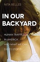 In Our Backyard. Book Cover. Girl. Close up. Human Trafficking.